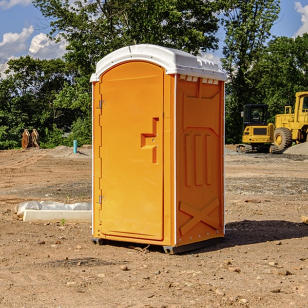 can i customize the exterior of the porta potties with my event logo or branding in Roseau